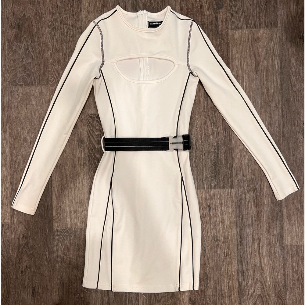 Maníere de Voir Cut Out Dress with Belt